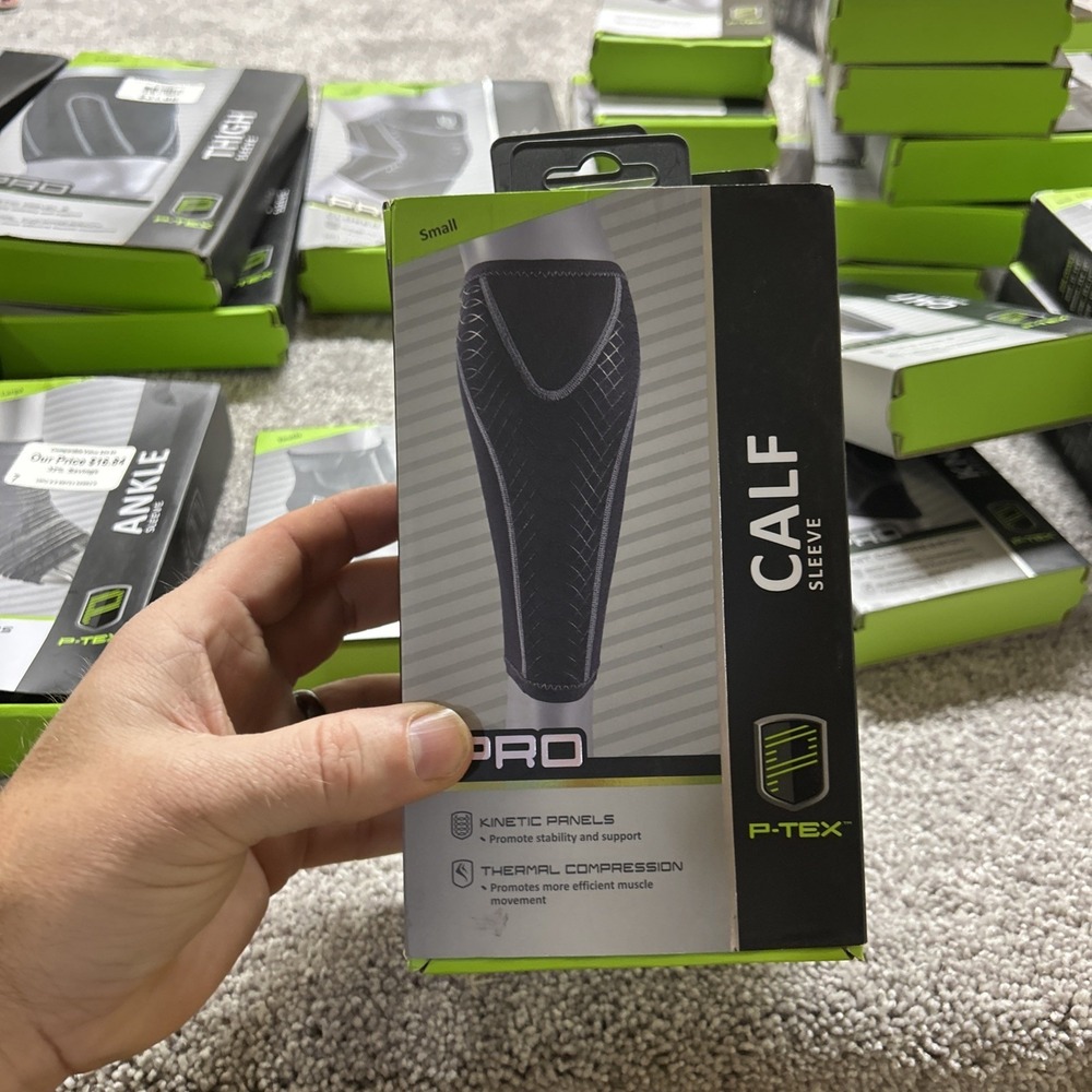 P-TEX Pro Calf Sleeve Compression Support Kinetic Paneling Small NEW